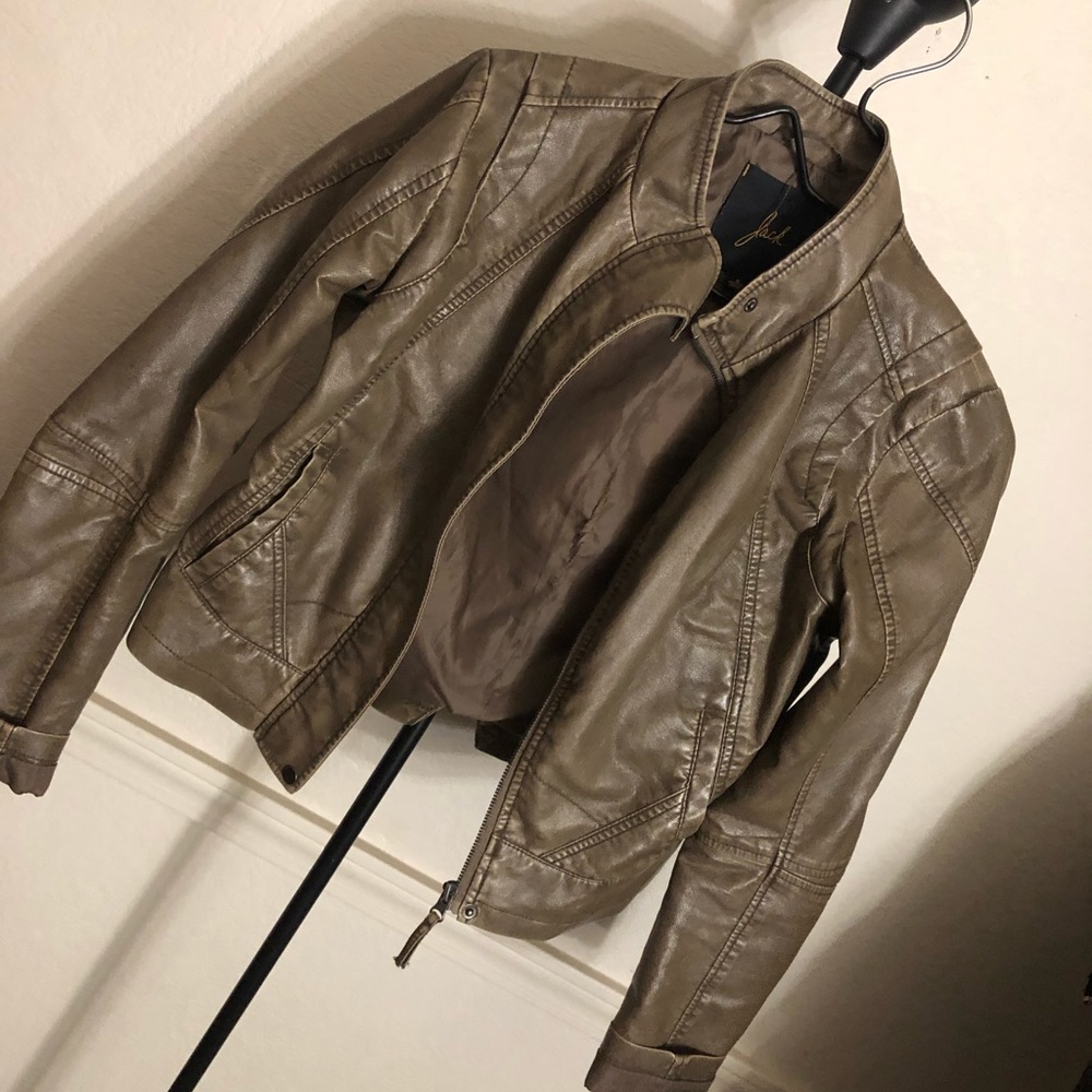 Green leather jacket